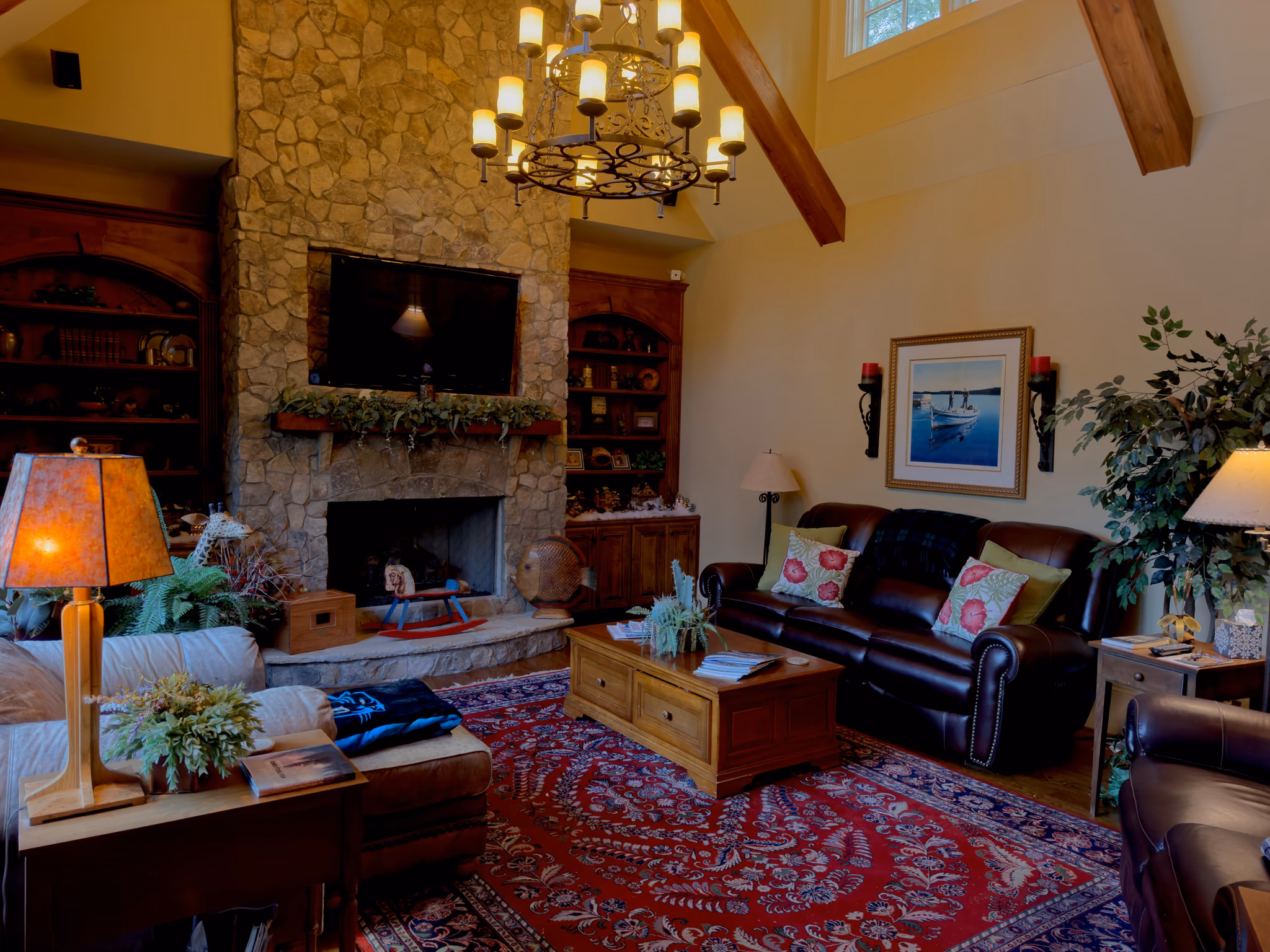 Original furnished living room at Secretariat Lane
