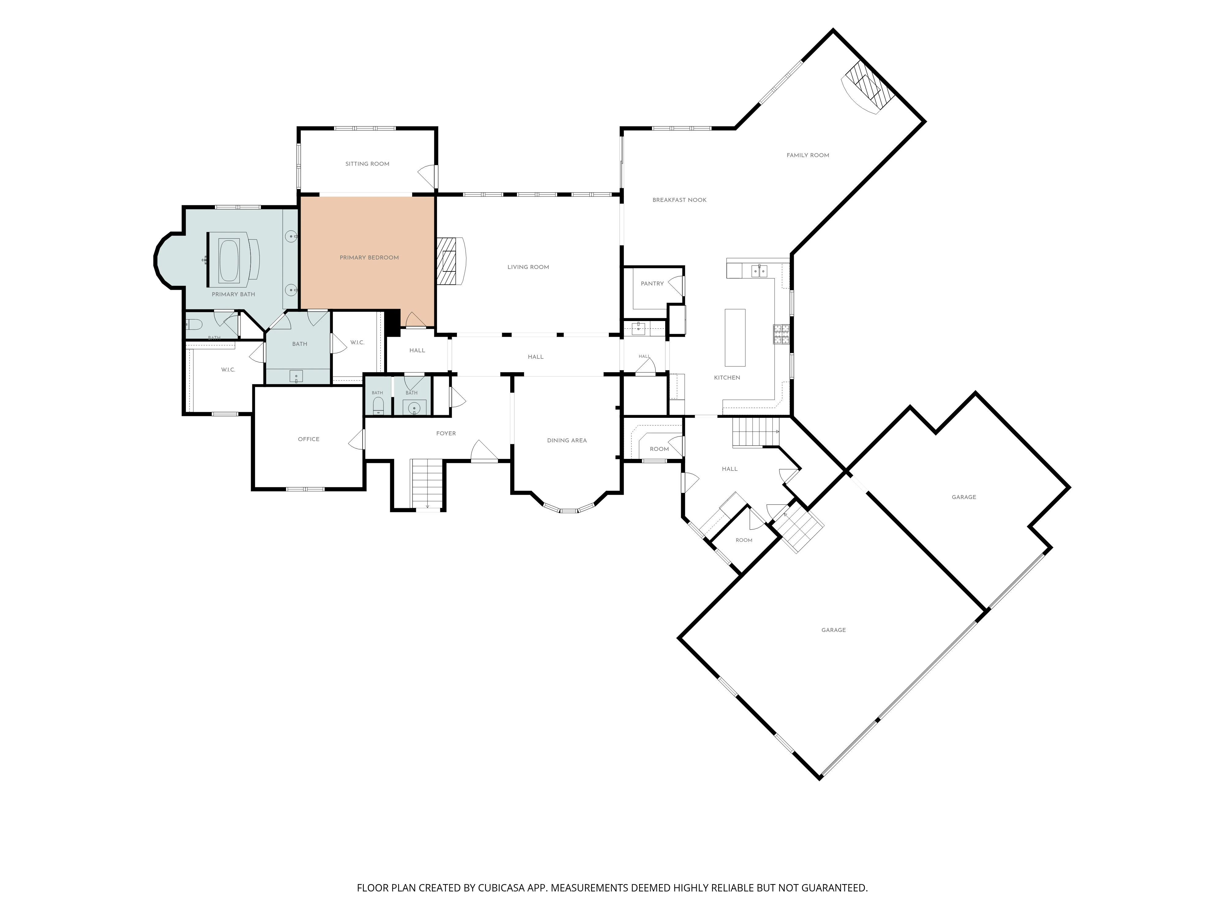 Main-level floor plan of Secretariat Lane